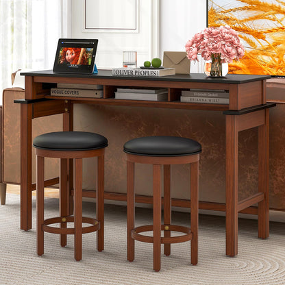 Upholstered Bar Stools Set of 2/4 25” Counter Height Bar Chairs