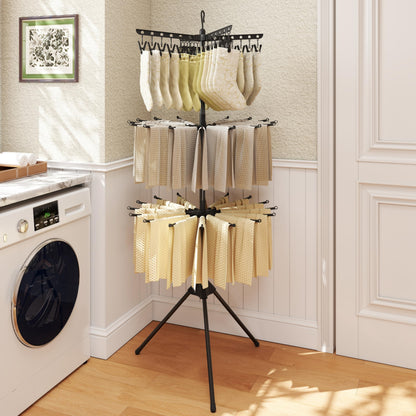 Foldable Garment with 32 Hanging Rods & 24 Clips