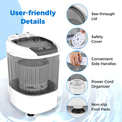 Mini Portable Washing Machine for Apartment Dorms RV Home