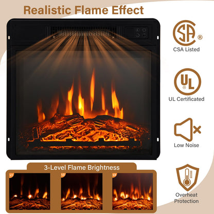 32-inch Electric Fireplace with Mantel, 1400W Adjustable Freestanding Heater with Remote Control