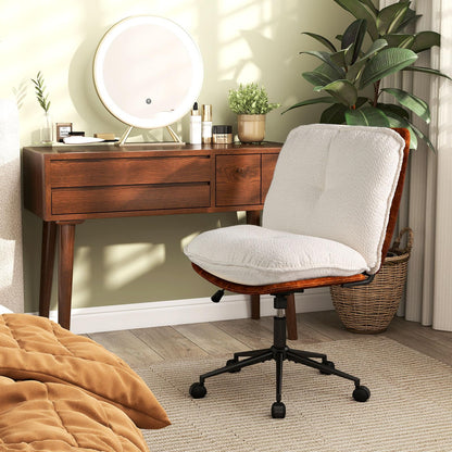 Dual Layer PU Leather & Thickened Boucle Cushion for Small Space