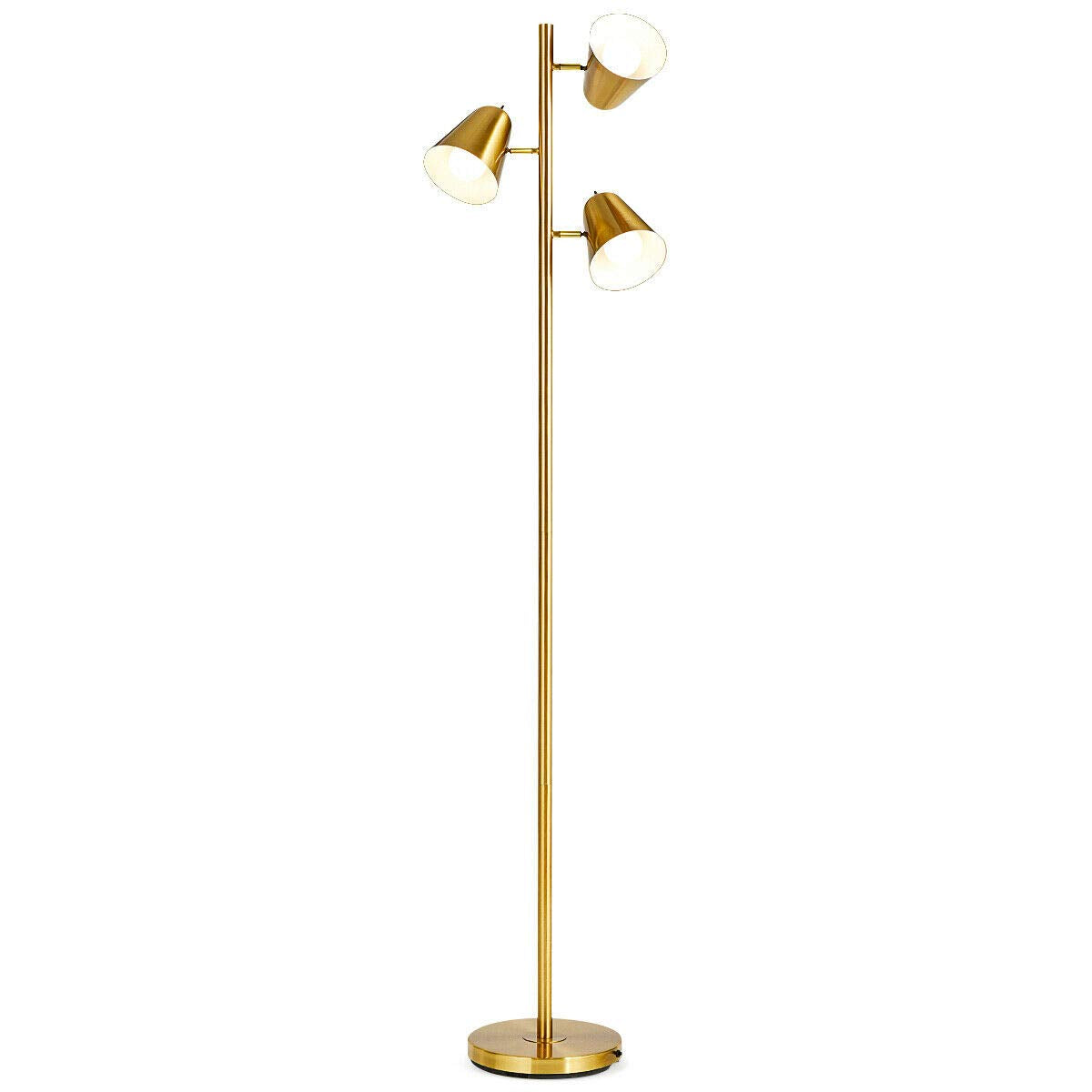 ARLIME 3-Light Floor Lamp, 64” Mid Century Modern Standing Tall Pole Lamp