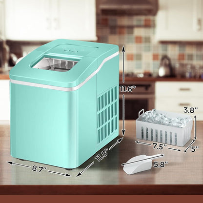 ARLIME Portable Ice Maker Machine for Countertop, Bullet Ice Cubes Ready in 8 Mins, 26LBS/24H