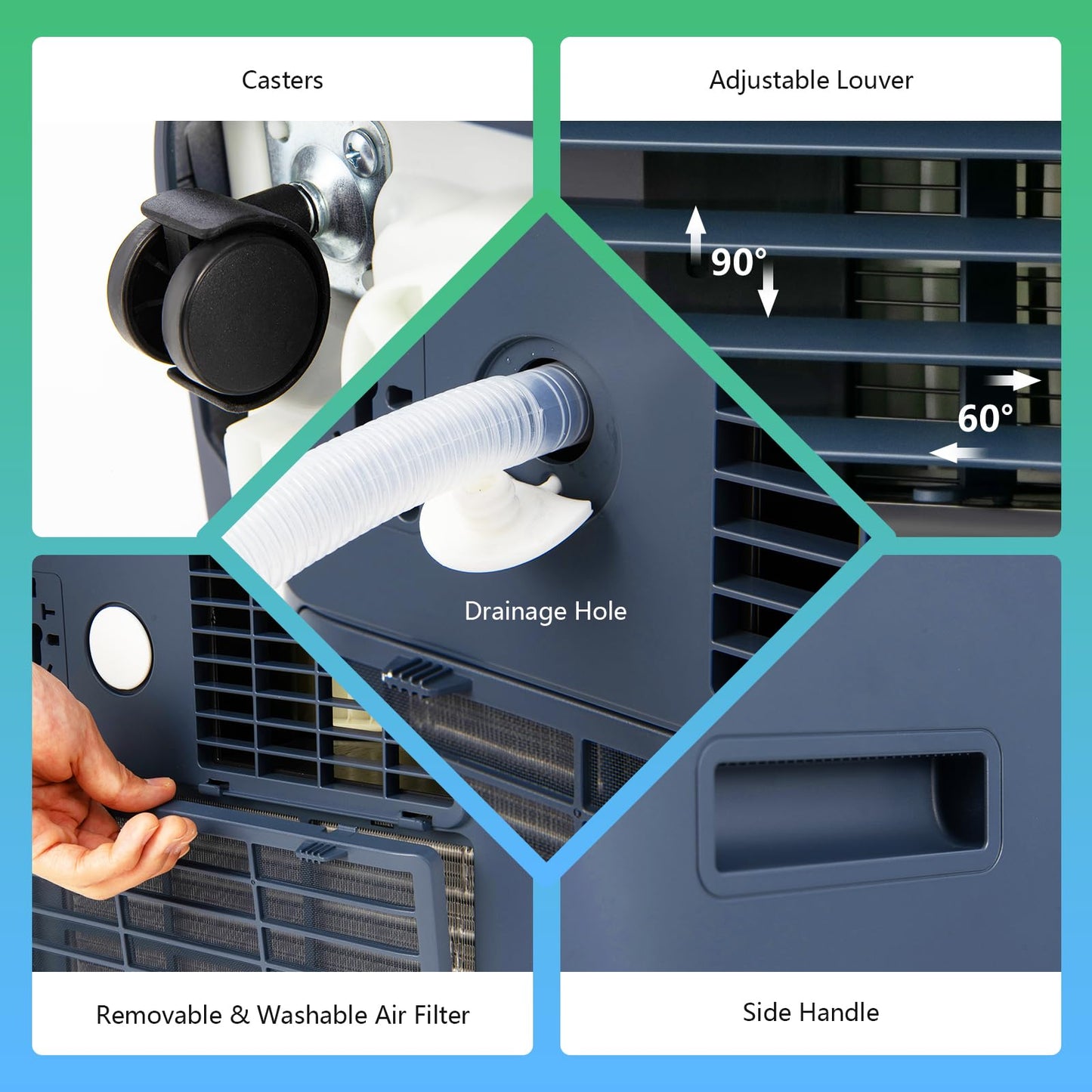 ARLIME Air Conditioner Portable, 8000 BTU Cools up to 230 sq. ft