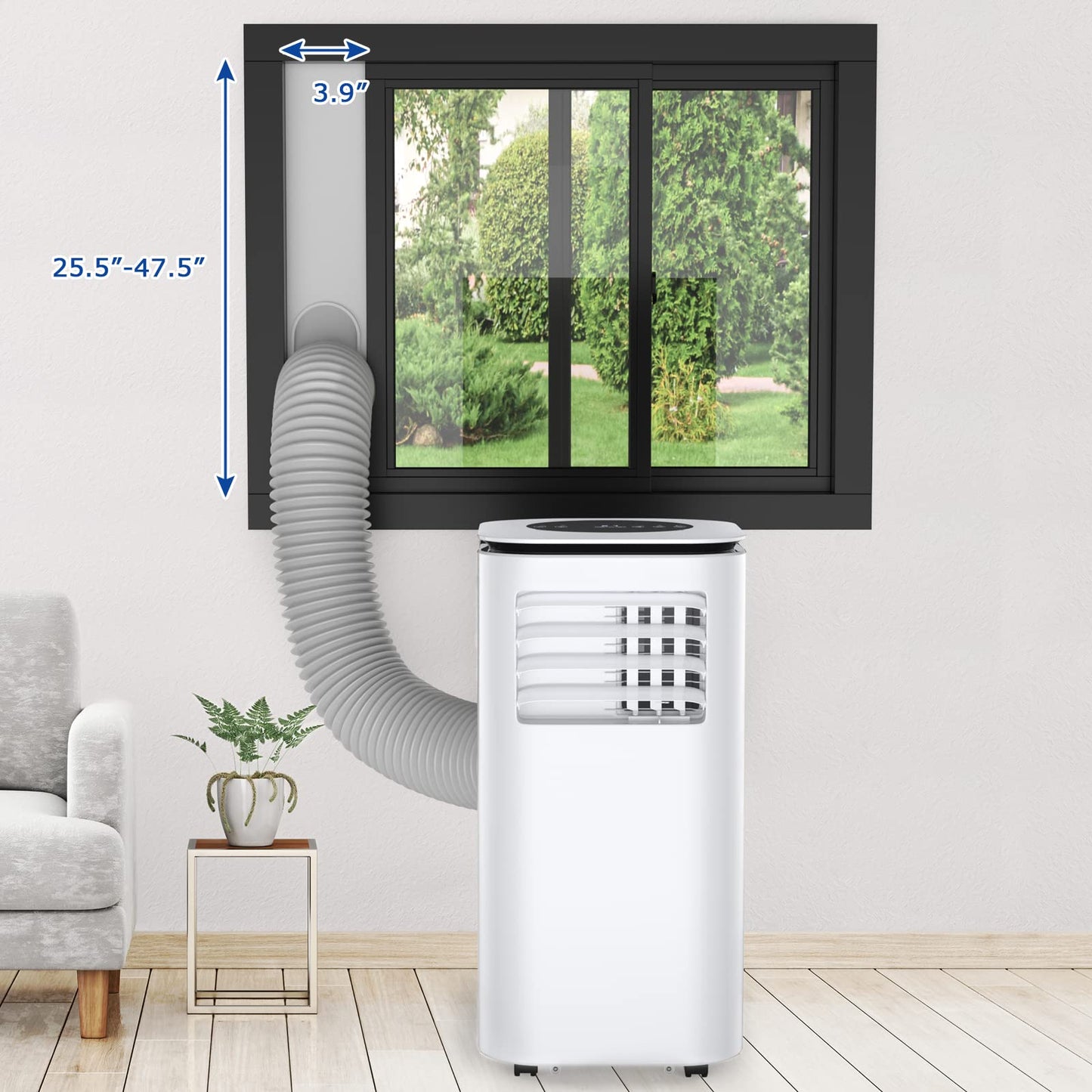 ARLIME 9,000 BTU (6,500 BTU SACC) Portable Air Conditioner, AC Unit Portable with Remote Control