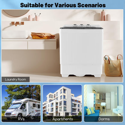 ARLIME Portable Washing Machine, 26 lbs Washer and Spinner Combo with Drain Pump