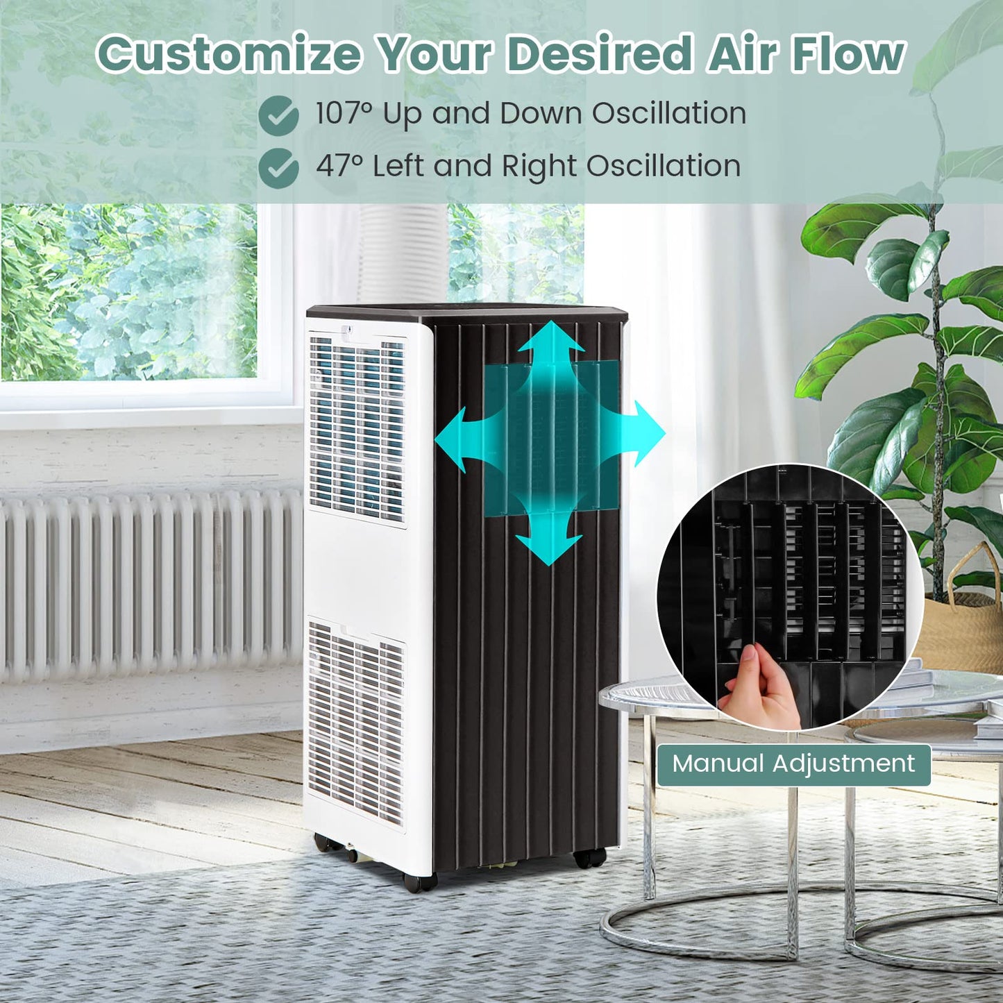 ARLIME 8000 BTU Portable Air Conditioner 3-in-1 AC Unit with Dehumidifier & Smart Sleep Mode