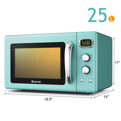 Retro Countertop Microwave Oven, 0.9Cu.ft, 900W Microwave Oven, with 5 Micro Power