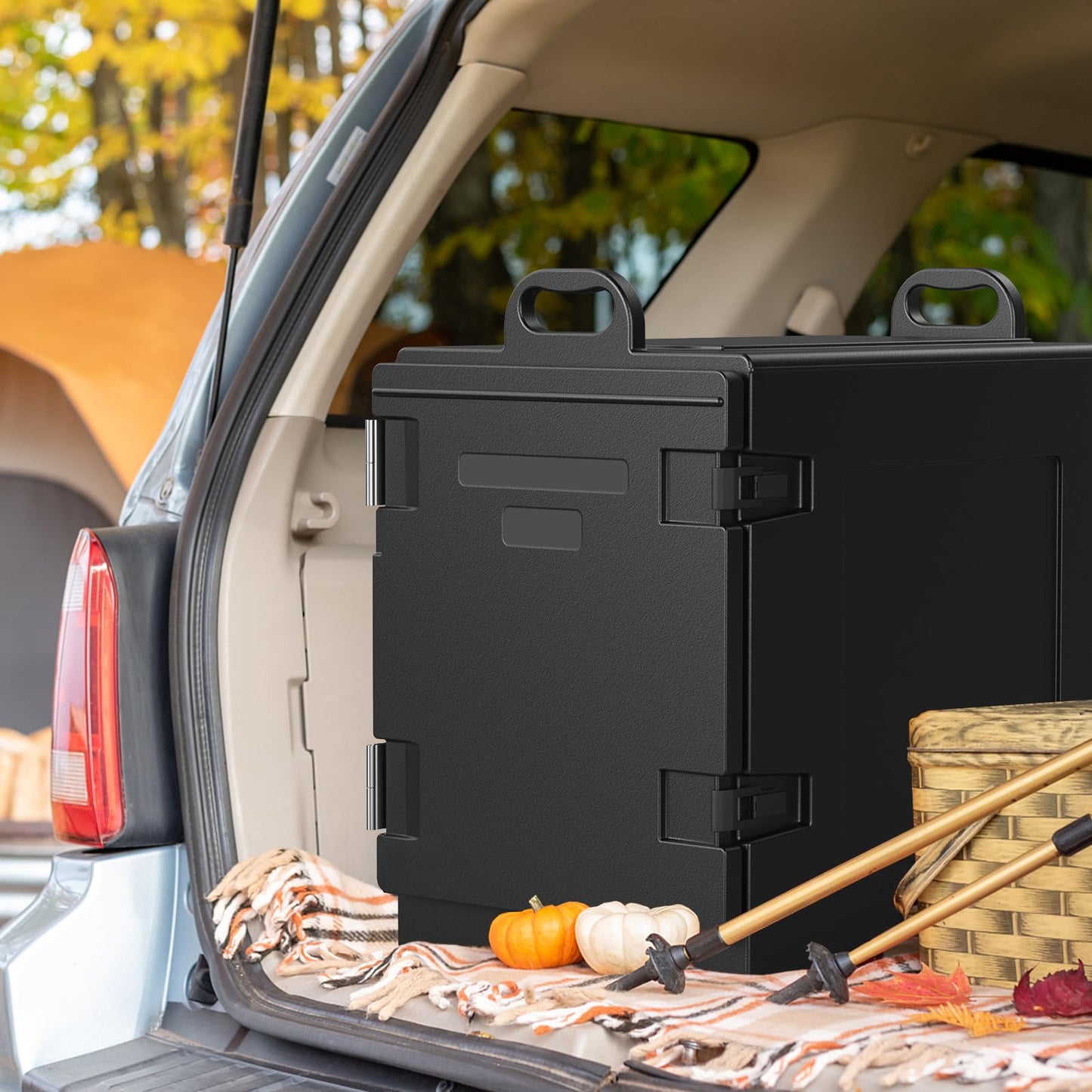 ARLIME Insulated Food Pan Carrier, End-Loading Insulated for 5 Full-Size Pans