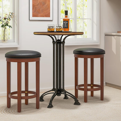 Upholstered Bar Stools Set of 2/4 25” Counter Height Bar Chairs
