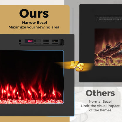 Smart WiFi Electric Fireplace 36/42/50/60 inch Wide