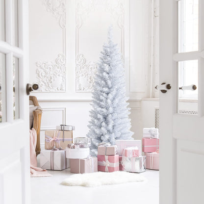 5 Ft Unlit Snow Flocked Christmas Tree with 240 Branch Tips