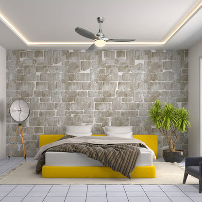 Modern Ceiling Fan with Light, Indoor Low Profile LED Ceiling Fan with Remote Control
