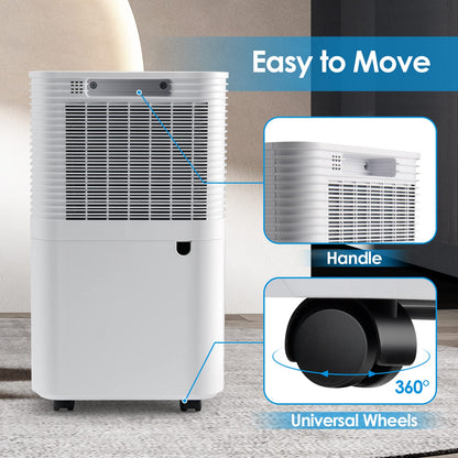 Dehumidifier for Home and Basement, 2000 Sq. Ft Dehumidifier with 3 Modes, 2 Speeds