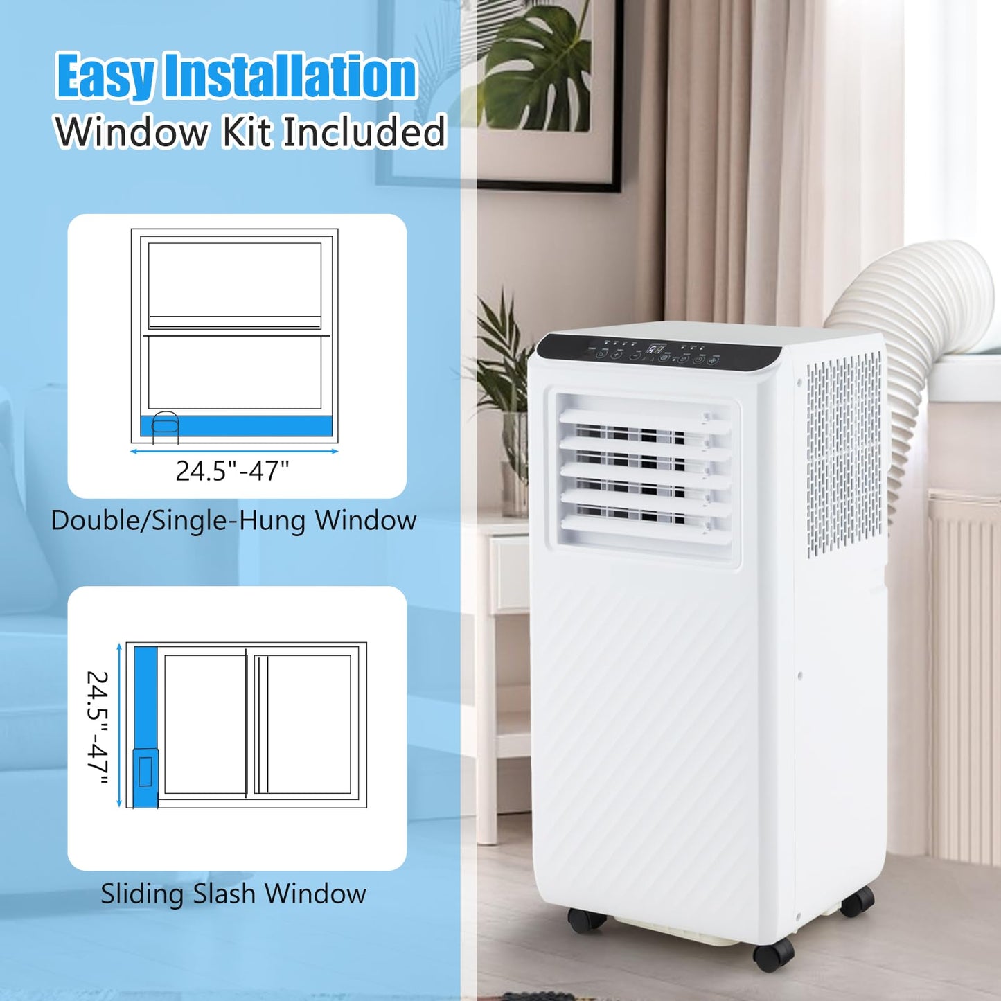 ARLIME Portable Air Conditioner, 3 -in-1 Air Cooler, Dehumidifier & Fan w/LED Display