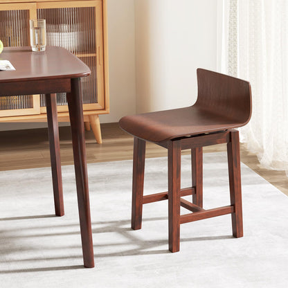 Swivel Solid Wood Dining Stools Set of 2/4 for Kitchen Island