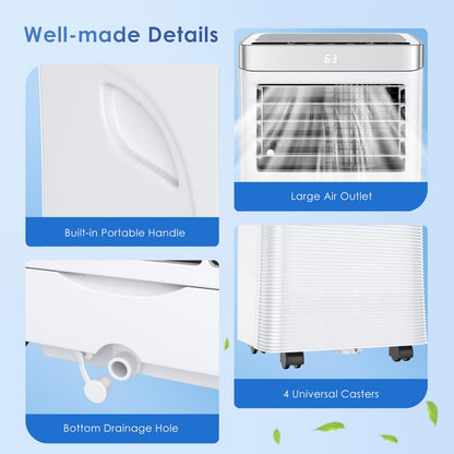 ARLIME 3-IN-1 Portable Air Conditioner, 10000 BTU AC Unit w/Fan & Dehumidifier, 2 Fan Speed, 24H Timer