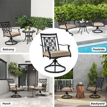 2/4 Pieces Patio Swivel Dining Chairs