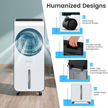 ARLIME Evaporative Air Cooler, 3-in-1 Portable Air Conditioner & Humidifier, AC Fan w/ 3 Modes, 24 Speeds Settings