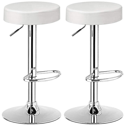 Bar Stools Set of 1/2/4 Modern Swivel Backless Round Barstool