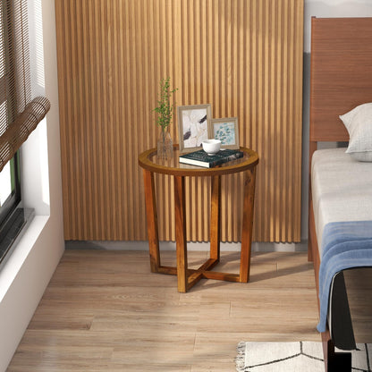 Tempered Glass Top End Table