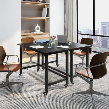 48” Mobile Computer Desk Home Office Desk on Wheels