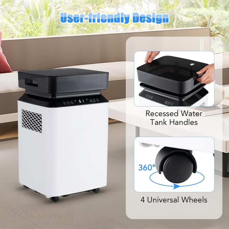 ARLIME 70 Pint Dehumidifier for Basement, 4500 Sq. Ft Energy Efficient Dehumidifier