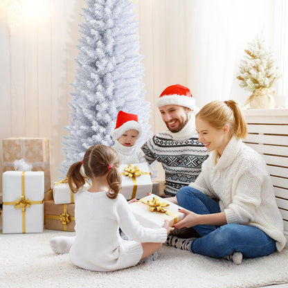 7 Ft Unlit Snow Flocked Christmas Tree with 436 Branch Tips for Home