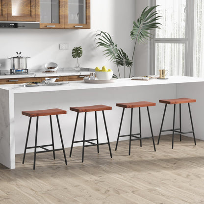 24 inch Backless Counter Height Saddle Stools with Footrest