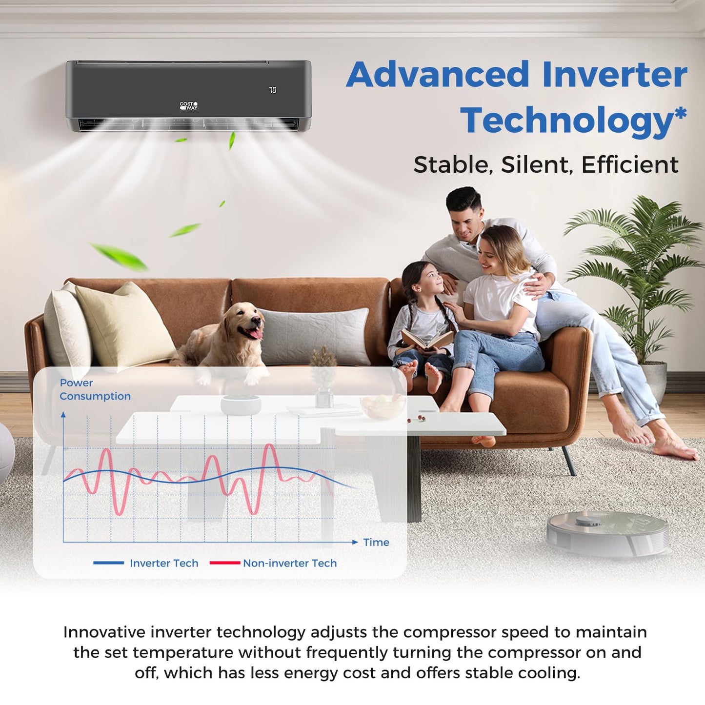 ARLIME 18000 BTU Wifi Enabled Mini Split Air Conditioner, 21 SEER2 208-230V Ductless Inverter AC