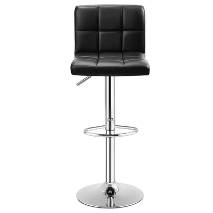 Modern Swivel Adjustable Height PU Leather Barstools with Back