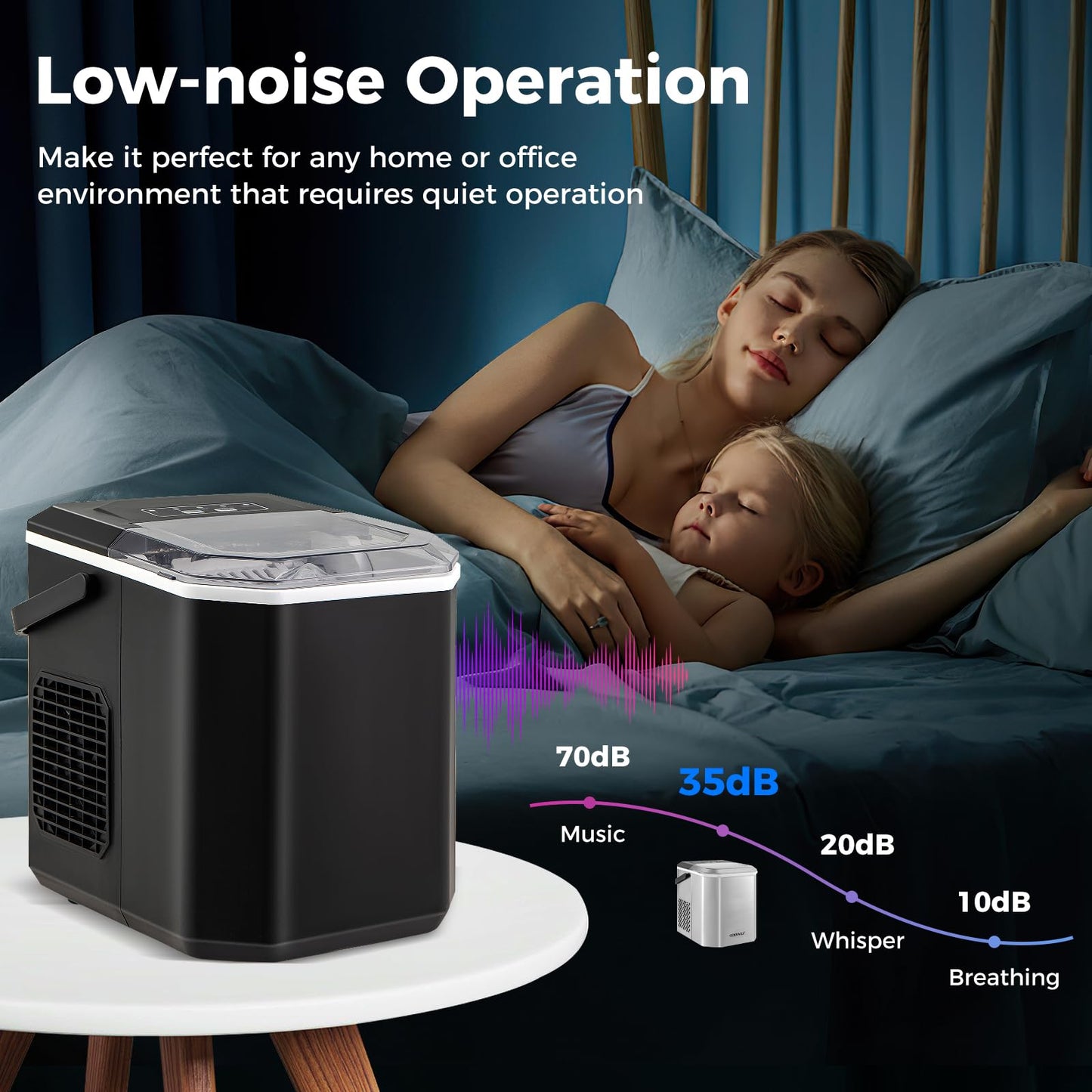 Countertop Ice Maker with Self-Cleaning 9 Ice Cubes Ready in 6-13 Mins