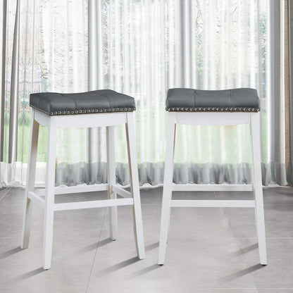 Bar Stools Set of 2/4 29-Inch Height Backless Counter Stool