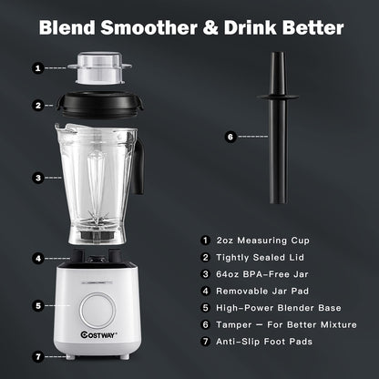 Professional Countertop Blender 6 Pre-Setting Programs & 10 Speed Control
