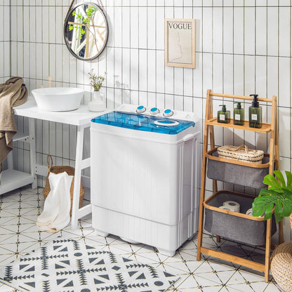 ARLIME Portable Washing Machine, 26 lbs Washer and Spinner Combo with Drain Pump,18 lbs Washing 8 lbs Spinning Twin Tub