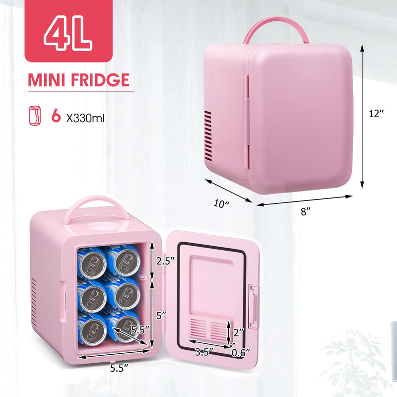 ARLIME Mini Fridge 4 Liter Skincare Fridge, Beauty Small Compact Refrigerator