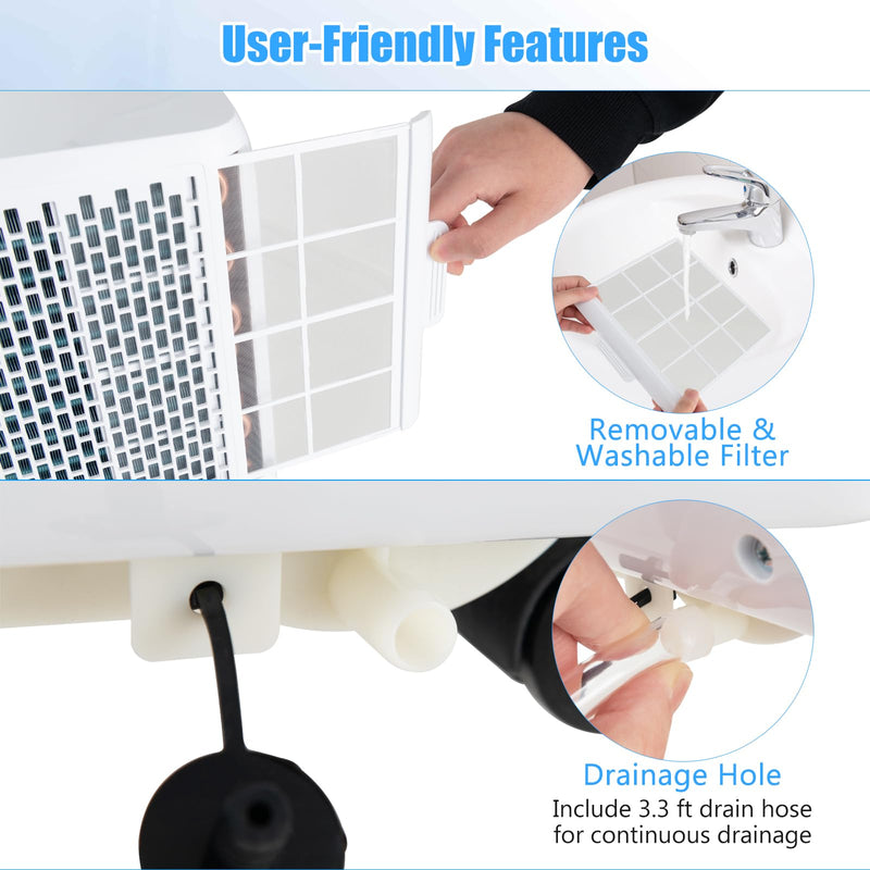 ARLIME Portable Air Conditioner, 3-in-1 Freestanding Air Cooler w/Fan, Sleep Mode