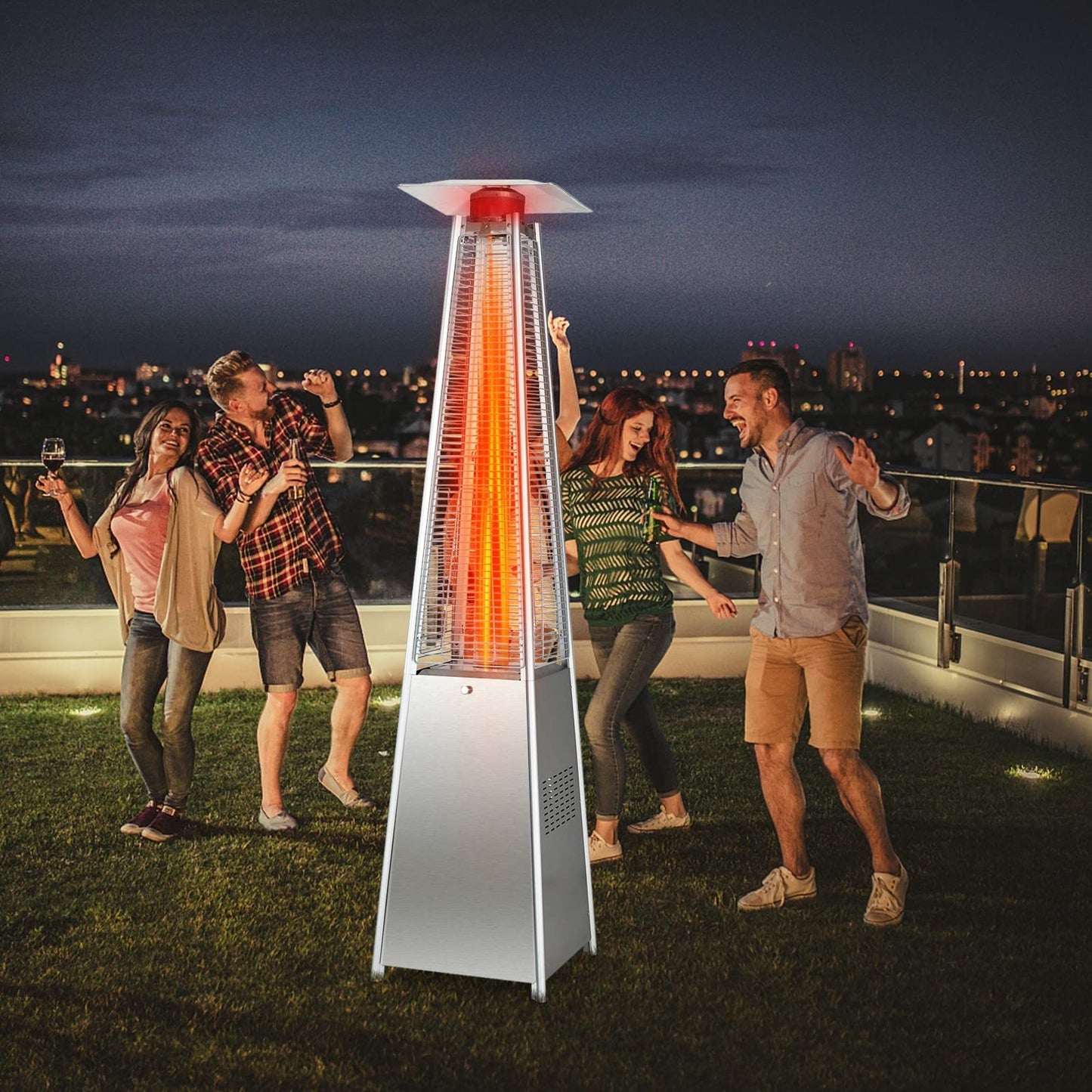ARLIME Patio Propane Heater for Outdoor Use 42,000 BTU Pyramid Patio Heater
