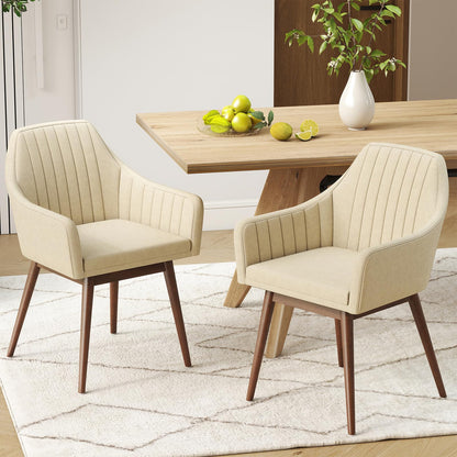 Dining Chairs Set of 2/4 with Comfy Padded Backrest & Seat