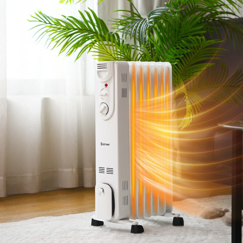 ARLIME Electric 1500W Oil Filled Radiator Heater, Portable Radiant Space Heater