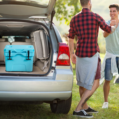 16 Quart Cooler 24 Can Insulated Ice Chest Box with Heavy Duty Handle and 2 Cup Holders